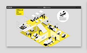 Office of the future illustration design for Wired and DXC