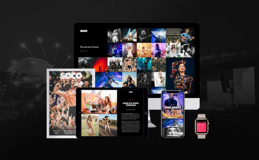 Soco digital devices phone imac iwatch booklet ipad design