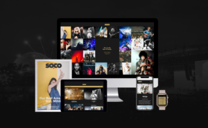 Soco digital devices phone imac iwatch booklet ipad design