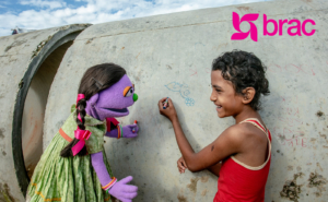 BRAC photo girl with puppet