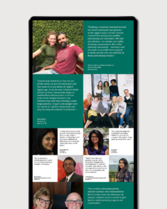 BRAC Annual Report Design on ipad