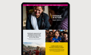 BRAC Annual Report website layout design