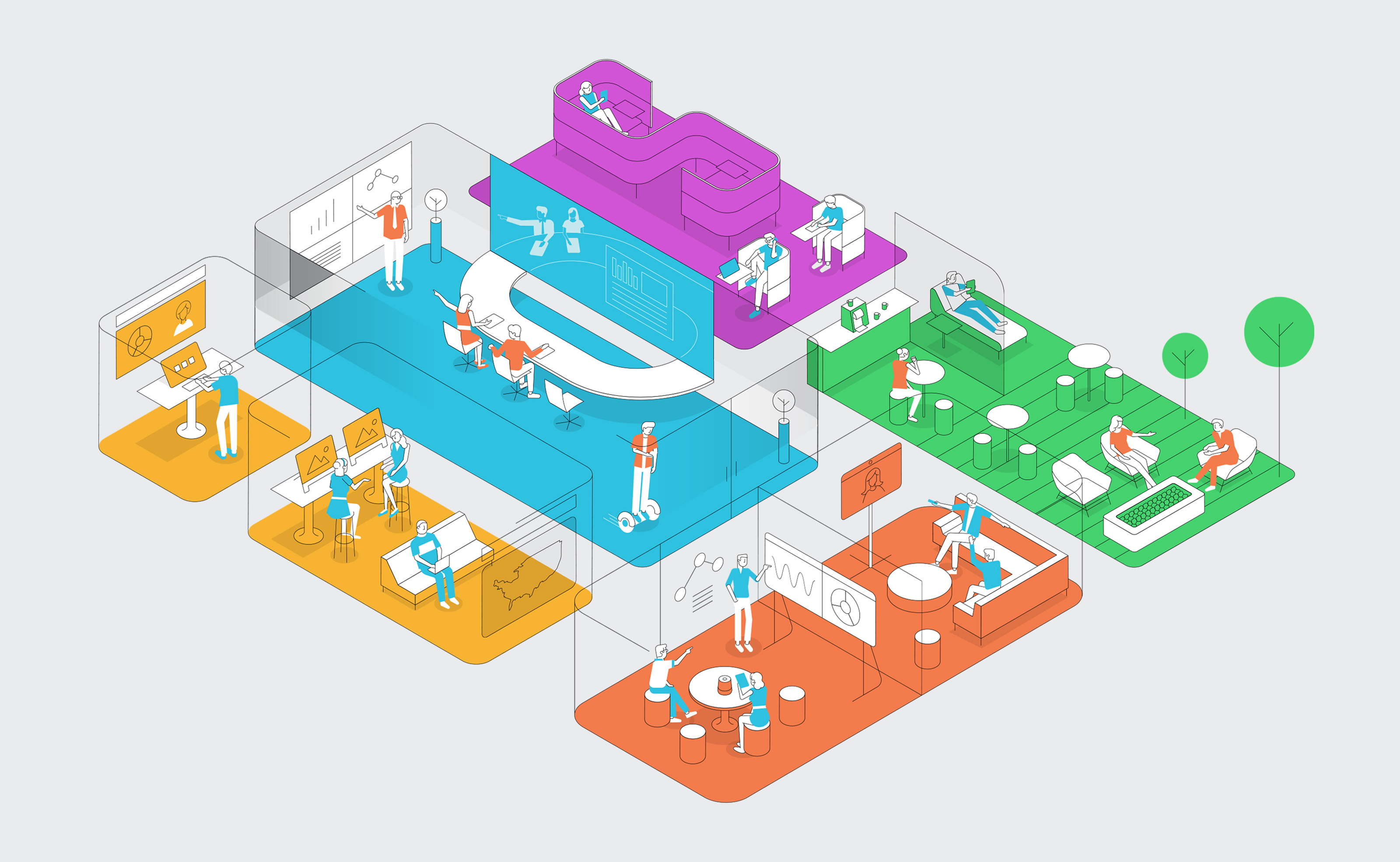 Cisco Future Office illustration for Wired