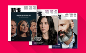 Traffic magazine cover designs