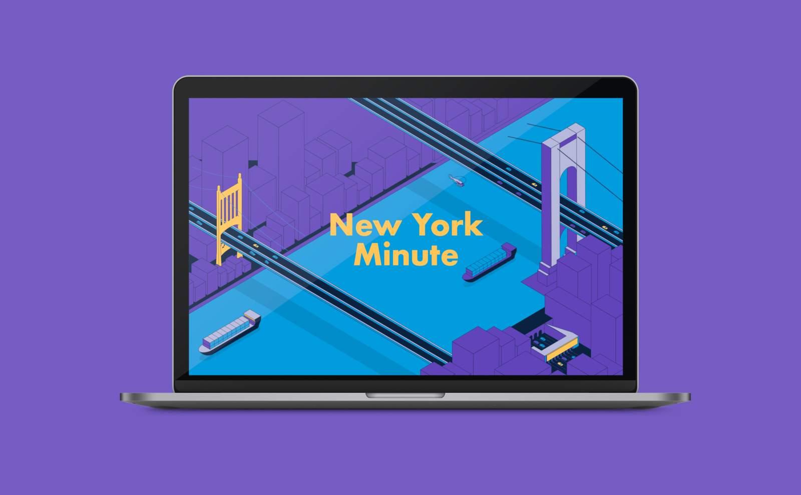 Animating the New York minute, for United Airlines.